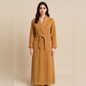 Vintage Christian Dior Monsieur Camel Robe – 1980s | One Size | Fully Lined Luxe